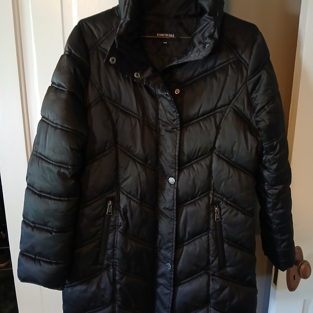 Kenneth Cole Women's Dark Quilted Puffer Coat